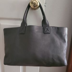 Joseph gray pebble leather tote